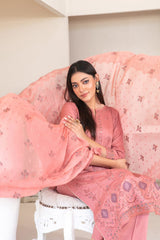 3-PC Unstitched Fancy Embroidered Viscose Najwa By Tawakkal Fabrics | D-4336