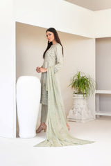3-PC Unstitched Fancy Embroidered Viscose Najwa By Tawakkal Fabrics | D-4337