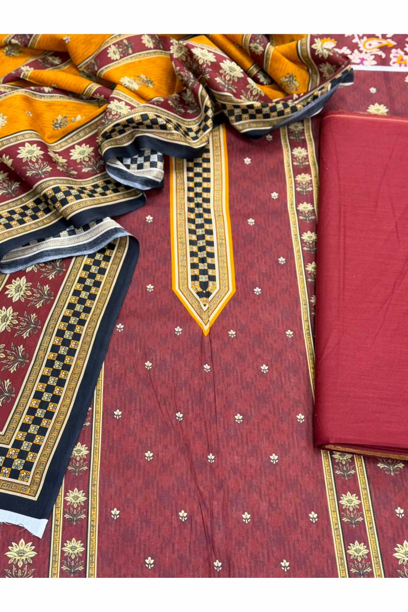 3-PC Unstitched Printed Lawn Collection