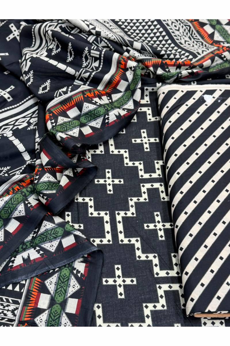 3-PC Unstitched Printed Lawn Collection