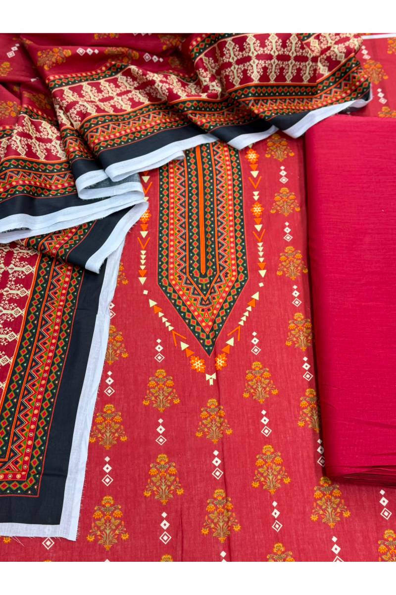 3-PC Unstitched Printed Lawn Collection