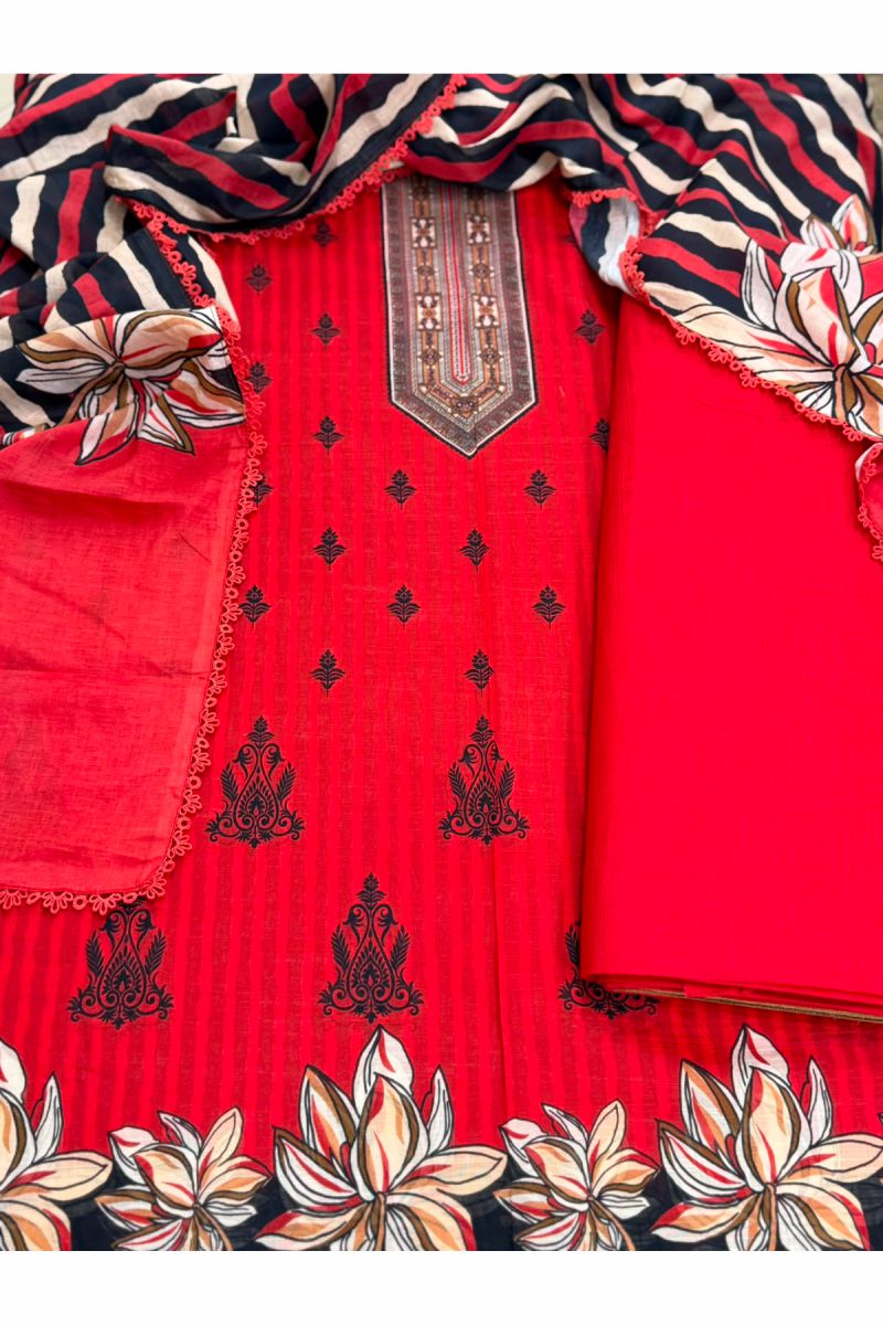 3-PC Unstitched Printed Lawn Collection