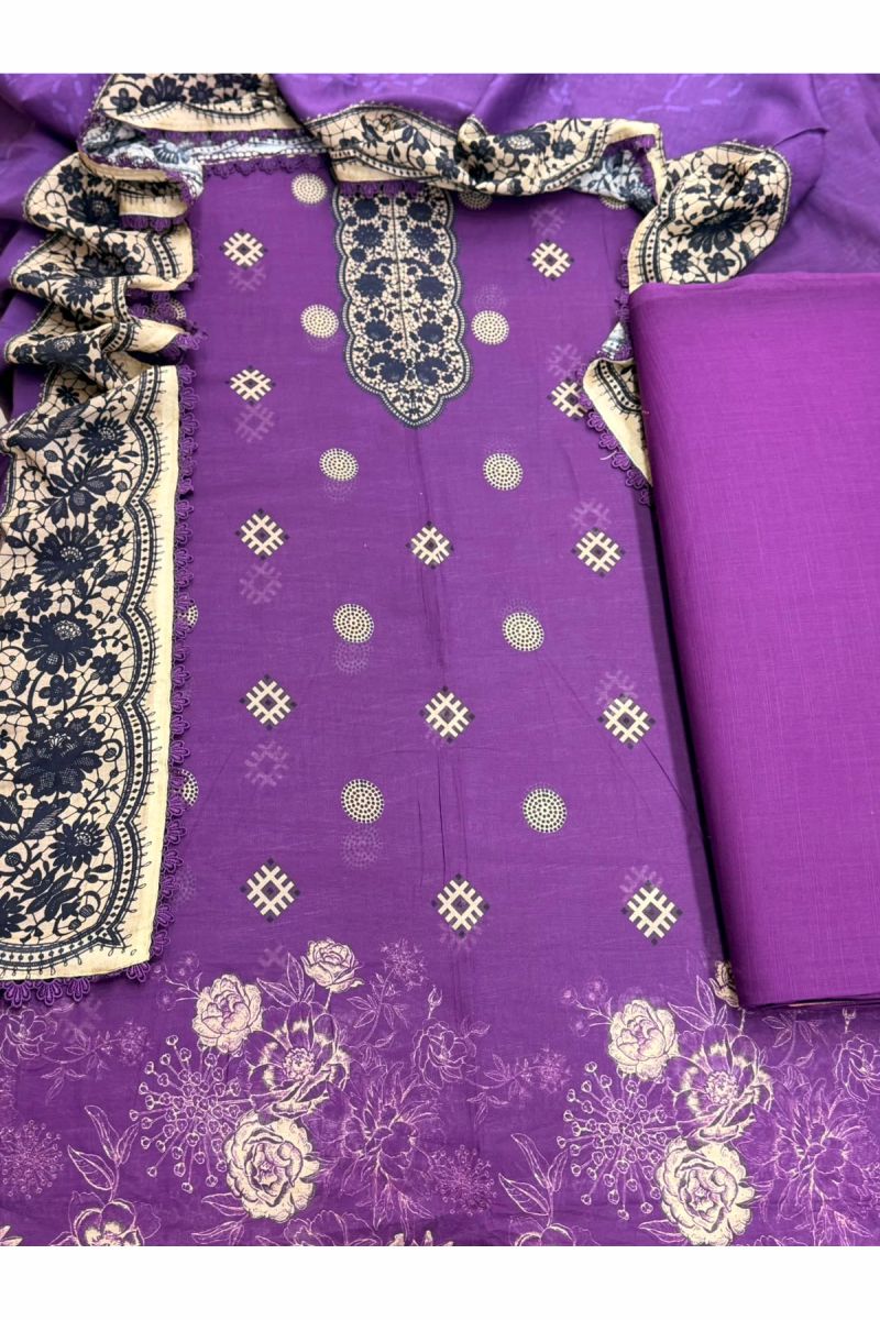 3-PC Unstitched Printed Lawn Collection