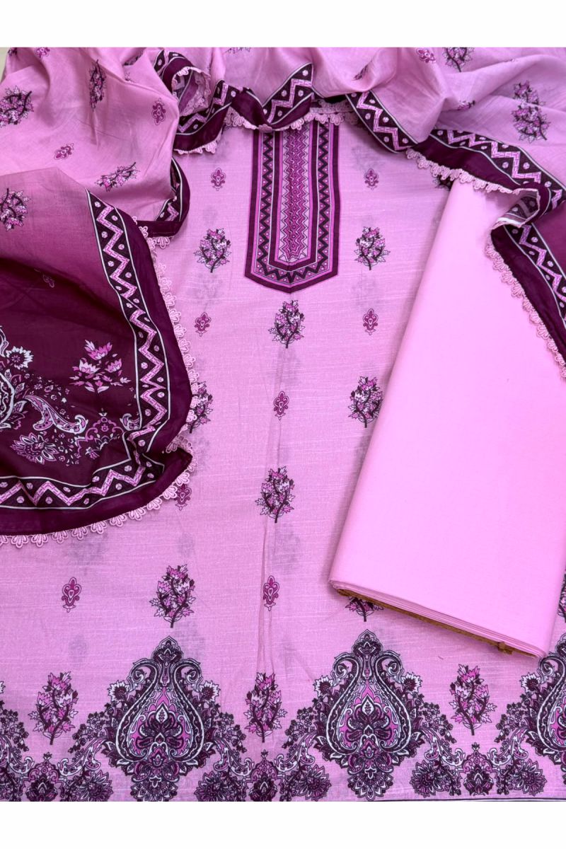 3-PC Unstitched Printed Lawn Collection
