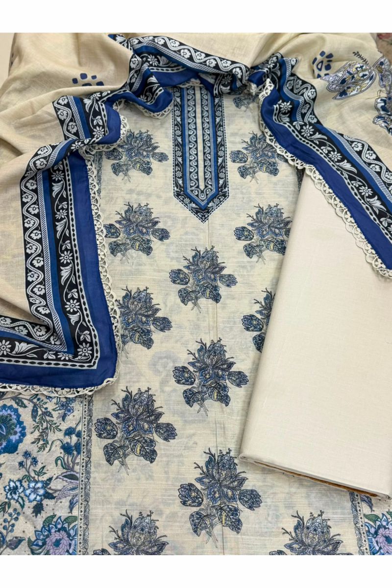 3-PC Unstitched Printed Lawn Collection