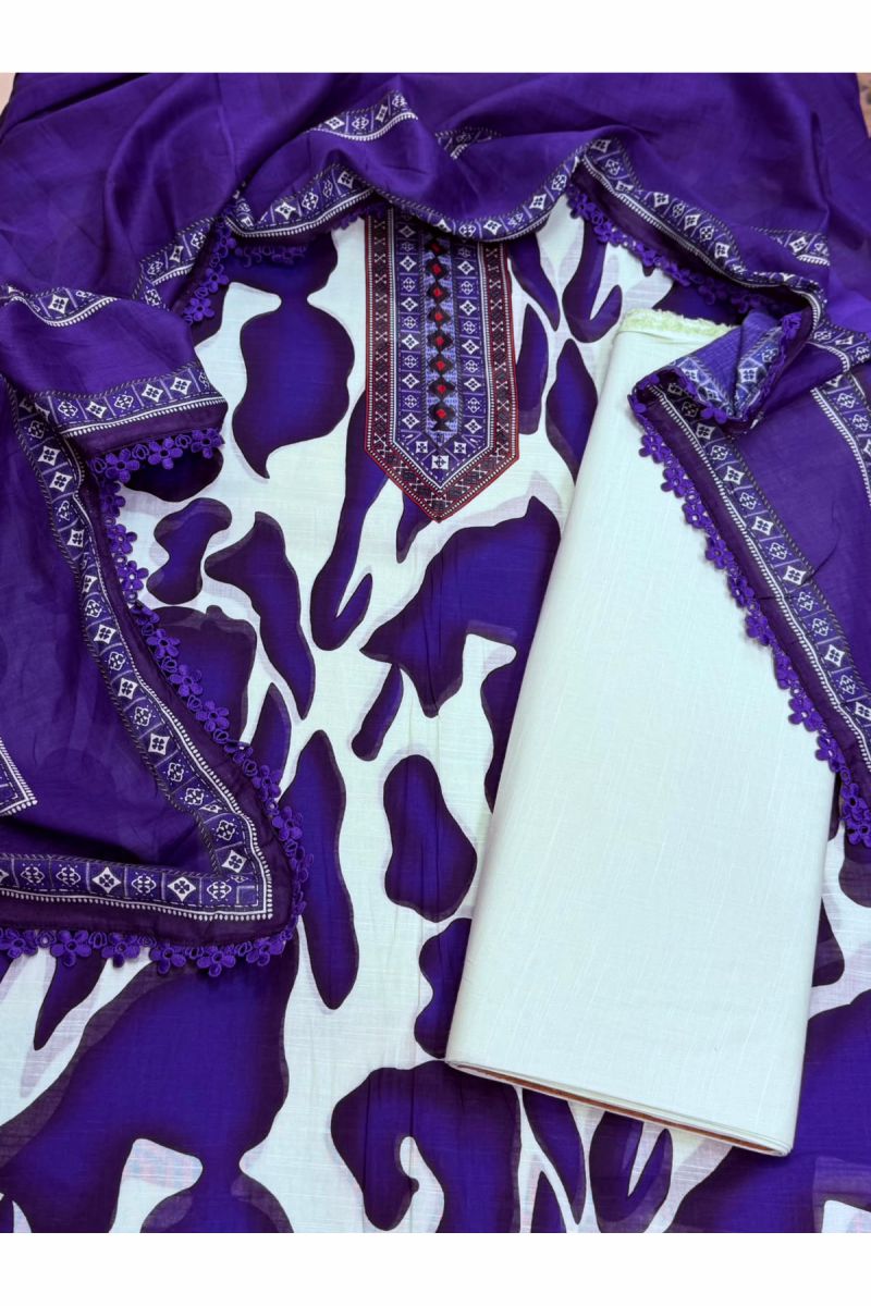 3-PC Unstitched Printed Lawn Collection