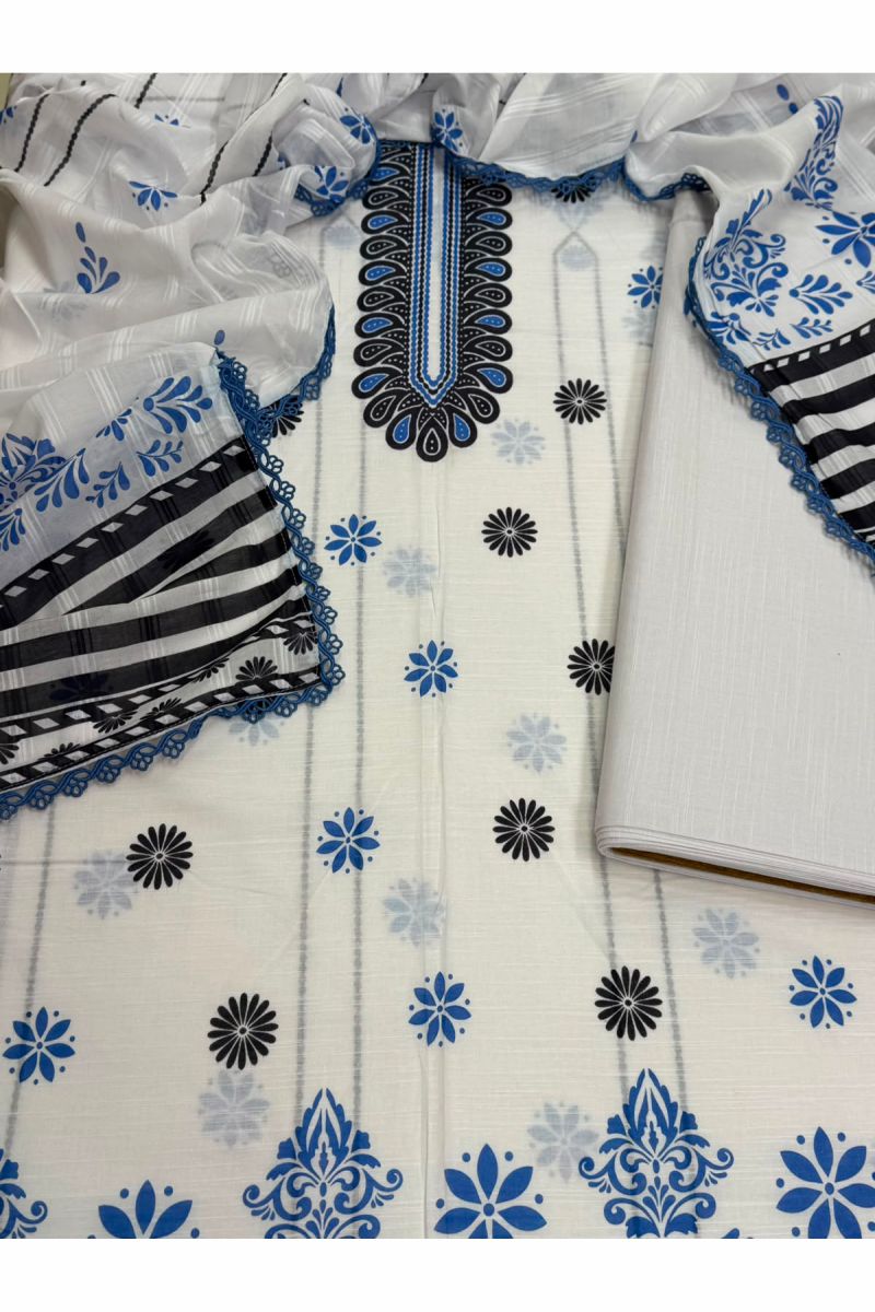 3-PC Unstitched Printed Lawn Collection