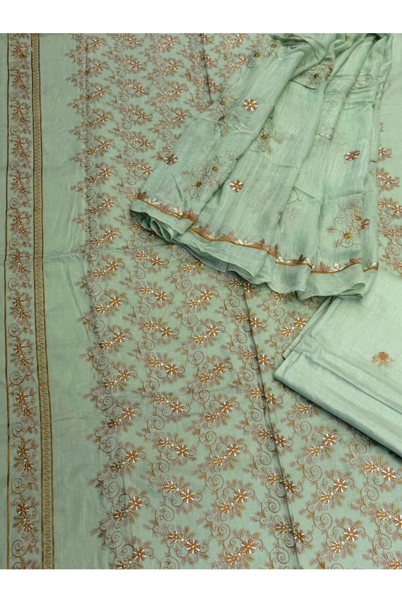 3-PC Unstitched Lawn Embroidery Collection