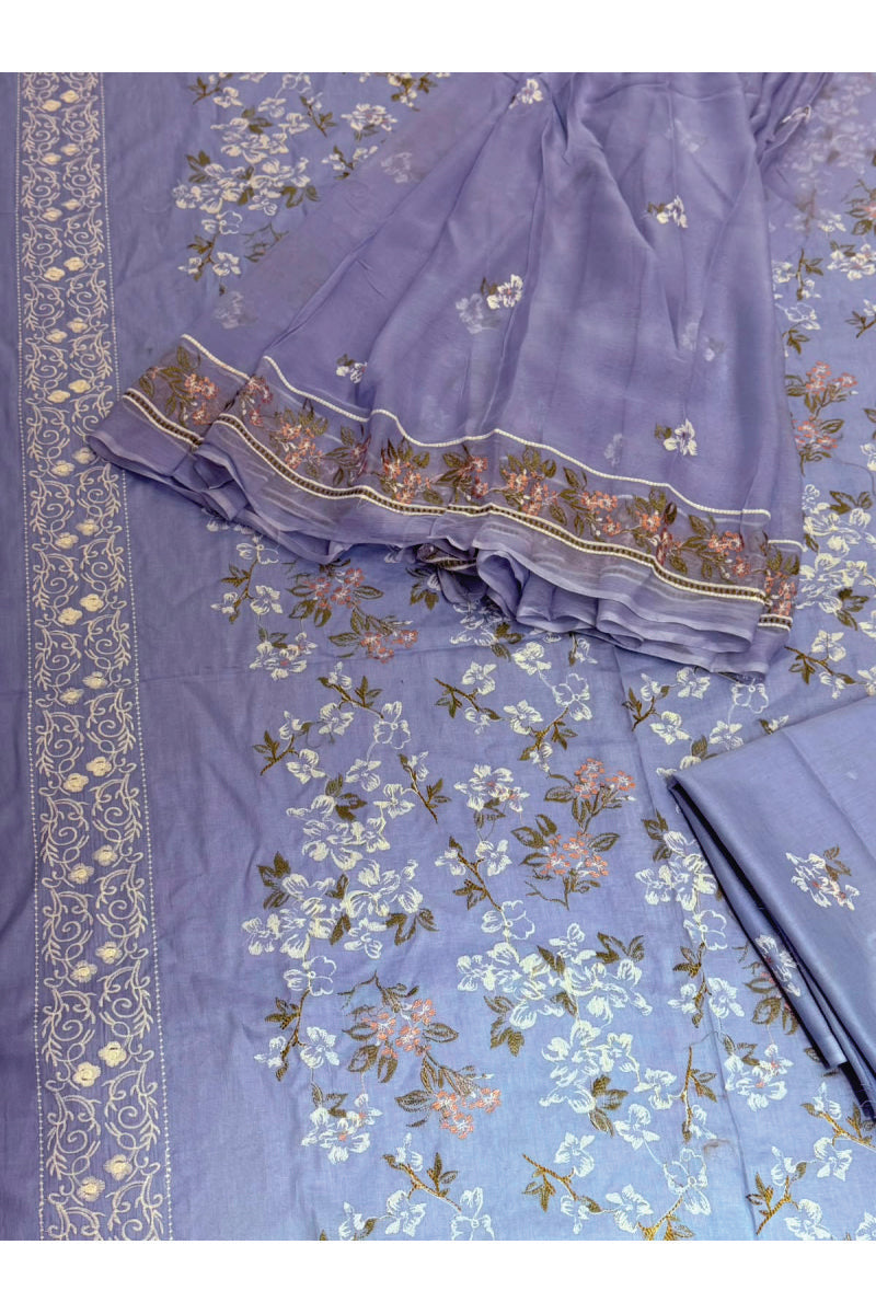 3-PC Unstitched Lawn Embroidery Collection