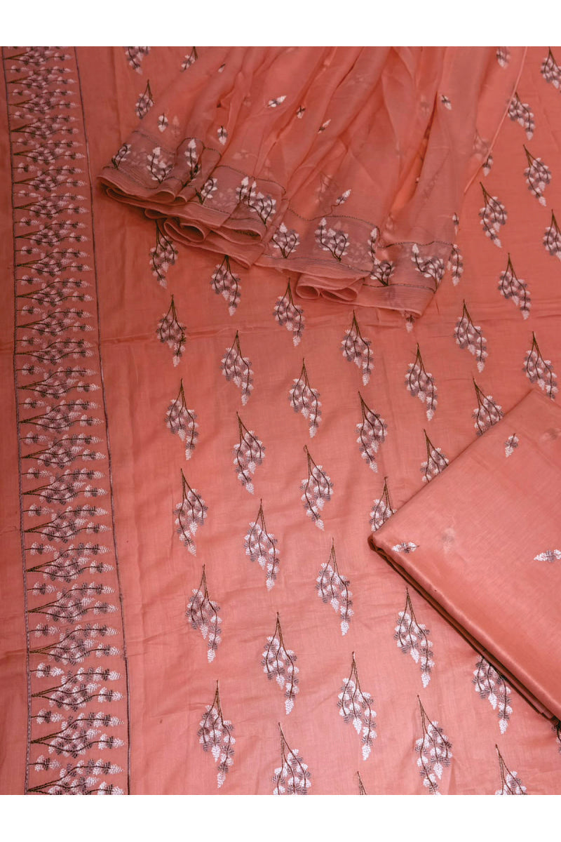 3-PC Unstitched Lawn Embroidery Collection