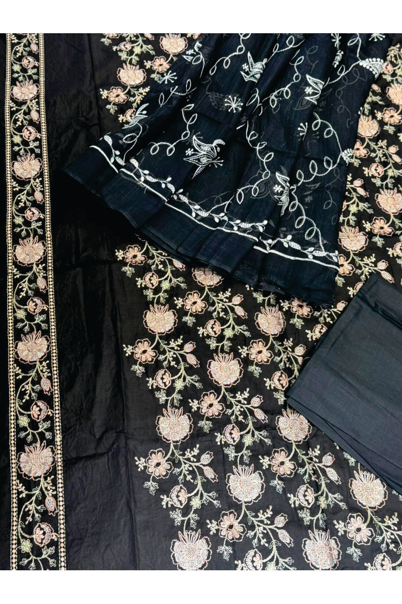 3-PC Unstitched Lawn Embroidery Collection
