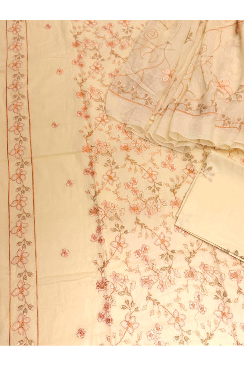 3-PC Unstitched Lawn Embroidery Collection