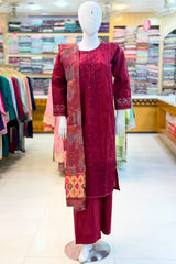 Fancy lawn 3pc Emb Stich collection