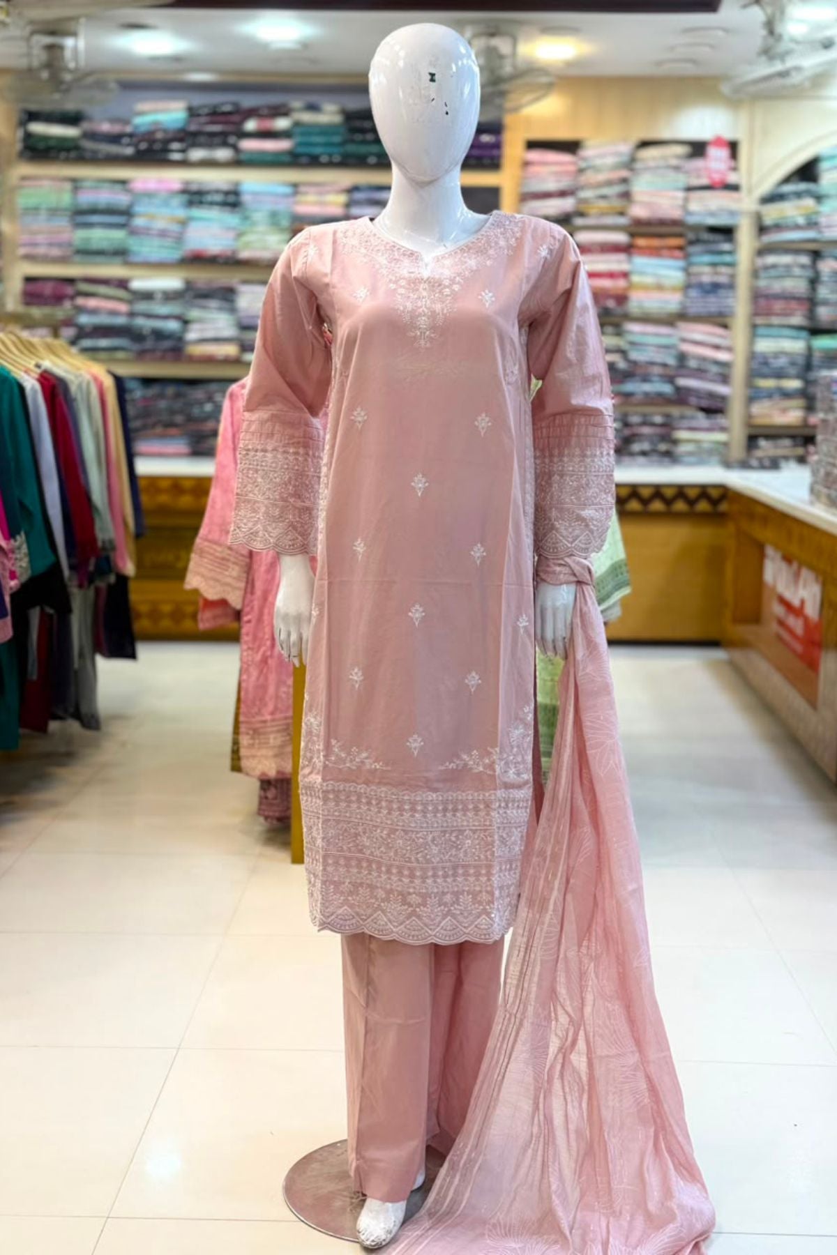 Fancy lawn 3pc Emb Stich collection