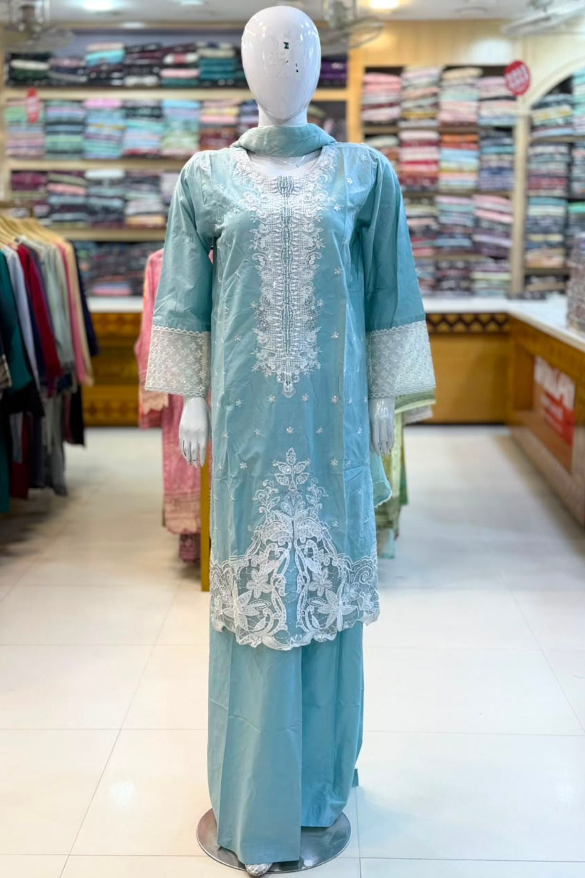 Fancy lawn 3pc Emb Stich collection