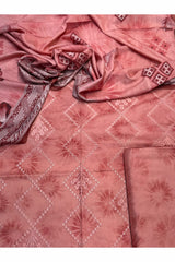Viscose linen with shawl unstich 3pc collection