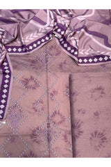 Viscose linen with shawl unstich 3pc collection