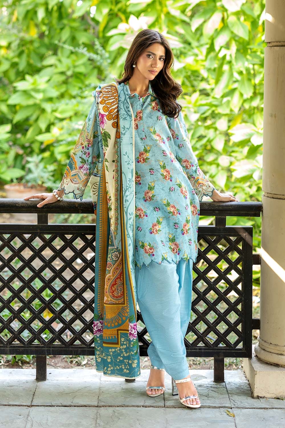 3 Piece Printed Khaddar Suit with Dupatta By Gul Ahmed