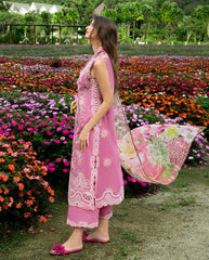 3-PC Unstitched Chikan Embroidered Lawn Hemline By Mushq | Whimsical Scent