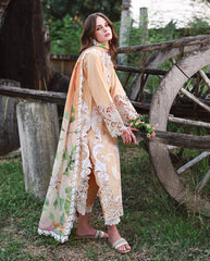 3-PC Unstitched Embroidered Lawn The Secret Garden By Mushq | Wisteria Veil