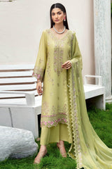 Y-1007 | 3Pc Unstitched Suit Luxury Lawn V-10 Riwayat By Ramsha