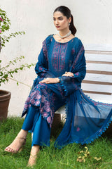 Y-1008 | 3Pc Unstitched Suit Luxury Lawn V-10 Riwayat By Ramsha