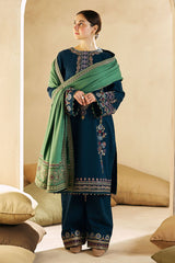 Coco By Zara Shahjahan Embroidered Khaddar-D7B-3Piece