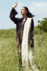 Citrine-2A | 3Pc Unstitched Suit Winter Embroidered Khaddar Coco By Zara Shahjahan