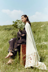 Citrine-2A | 3Pc Unstitched Suit Winter Embroidered Khaddar Coco By Zara Shahjahan