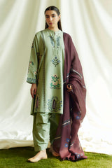 Pearl-3B | 3Pc Unstitched Suit Winter Embroidered Khaddar Coco By Zara Shahjahan