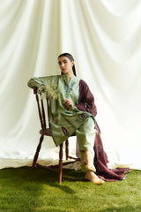 Pearl-3B | 3Pc Unstitched Suit Winter Embroidered Khaddar Coco By Zara Shahjahan