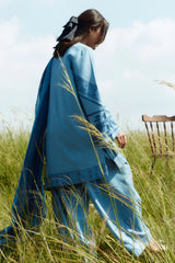 Topaz-4A | 3Pc Unstitched Suit Winter Embroidered Khaddar Coco By Zara Shahjahan
