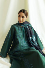 Peridot-5B | 3Pc Unstitched Suit Winter Embroidered Khaddar Coco By Zara Shahjahan