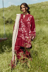 Onyx-7A | 3Pc Unstitched Suit Winter Embroidered Khaddar Coco By Zara Shahjahan