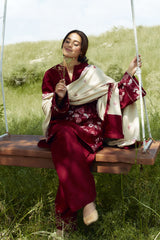Onyx-7A | 3Pc Unstitched Suit Winter Embroidered Khaddar Coco By Zara Shahjahan