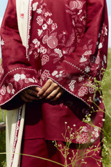Onyx-7A | 3Pc Unstitched Suit Winter Embroidered Khaddar Coco By Zara Shahjahan