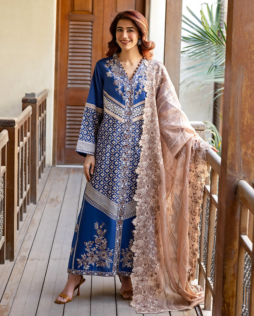 3-PC Unstitched Embroidered Lawn Astoria By Mushq | Zenith