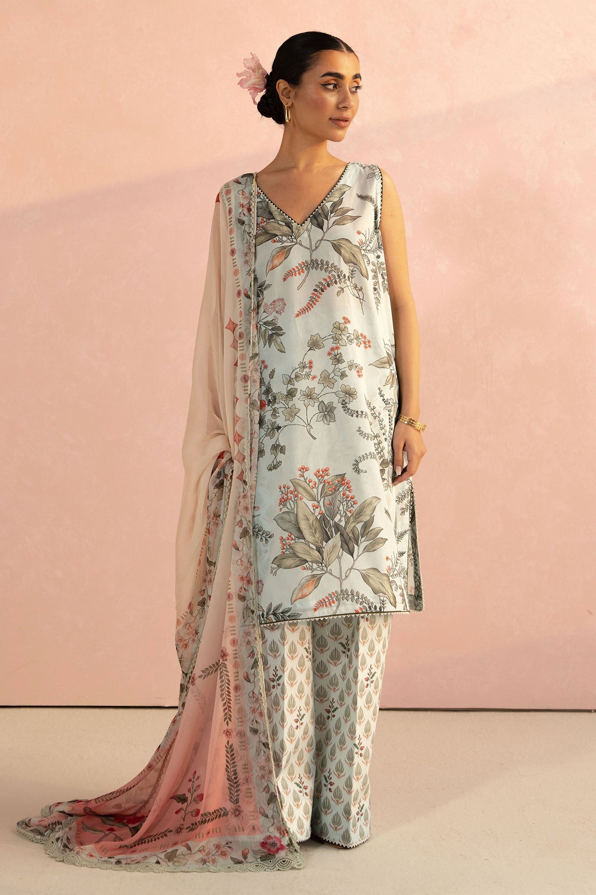 Zoe-7A | 3Pc Unstitched Suit Prints Lawn Coco By Zara Shahjahan