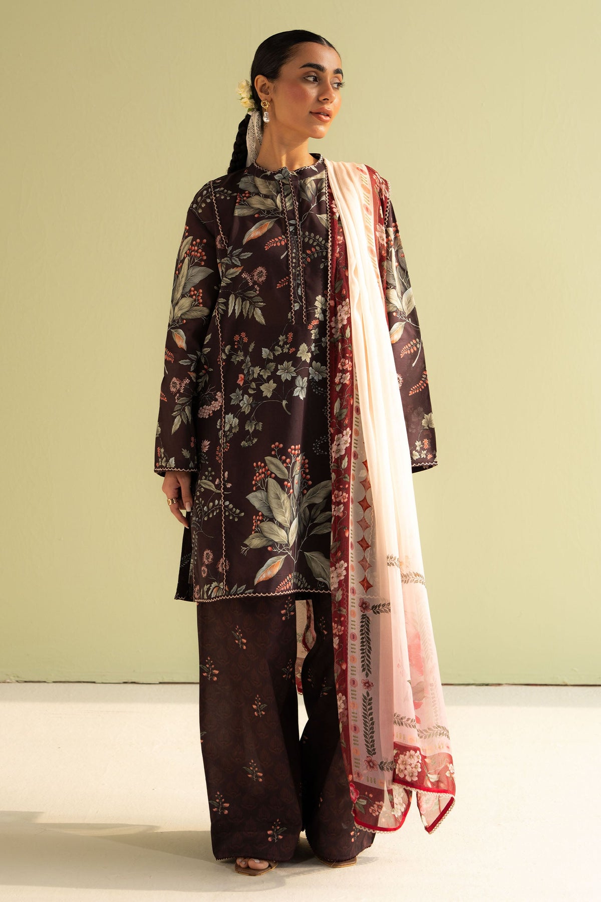 Zoe-7B | 3Pc Unstitched Suit Prints Lawn Coco By Zara Shahjahan