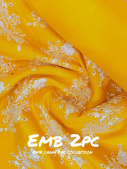 2-PC Unstitched Embroidered Lawn | Vol 2