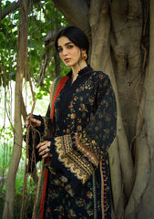 3Pc DIGITAL PRINTED SLUB KHADDAR Unstitched Suit NOIRE By Elaf Premium