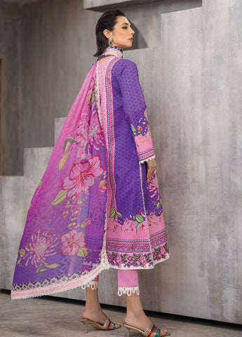 Luxe Bloom | RNZ-04B | 3PC Unstitched Printed Lawn Azalea By Roheenaz