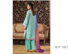 WP 187 Unstitched Resham Karandi Embroidered - 3PC - Minal By Wania