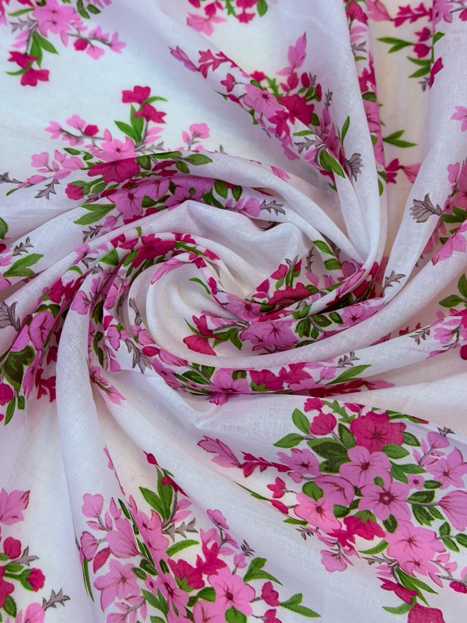 2-PC Unstitched Printed Lawn 2026  | PL-48