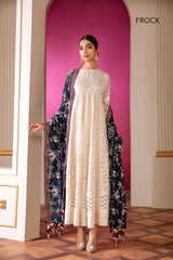 3-PC Unstitched Embroidered Chiffon By Baroque | CH07-02