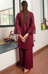 2-PC Stitched Cotton Lawn College Diaries By Casual lite | Maroon Farewell Feels