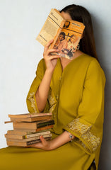 2-PC Stitched Cotton Lawn College Diaries By Casual lite | Green Freshers Hope