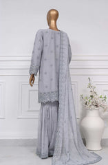 CR 26 - Blue Mist | 3Pc Stitched Suit Embroidered Chiffon Festive Collection Afsanay by Sadabahar