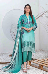 D-1283 | 3Pc Unstitched Suit Laserkari Embroidered Serwa By Tawakkal Fabrics