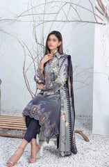 D-1289 | 3Pc Unstitched Suit Laserkari Embroidered Serwa By Tawakkal Fabrics